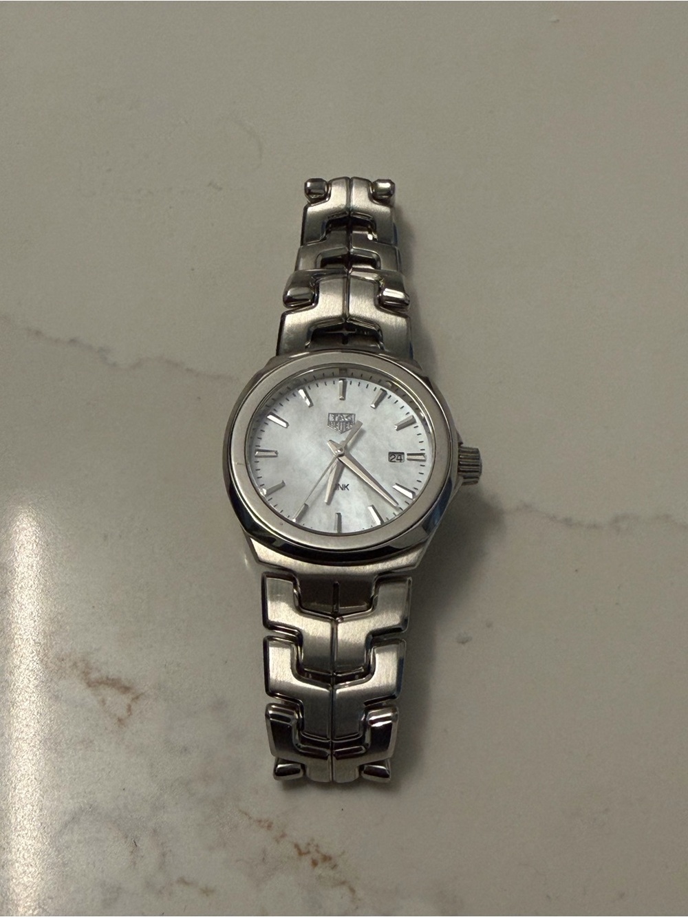 Tag Heuer Link Date Watch with Mother of Pearl 32mm Dial